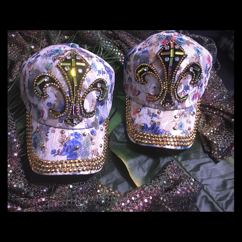 Glam Rhinestone Jeweled Cap